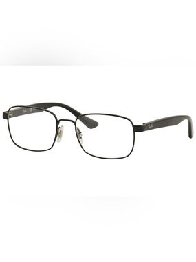 Ray-Ban RB6445 2509 Black Rectangle Eyeglasses Frames 53-18-145 No Rx